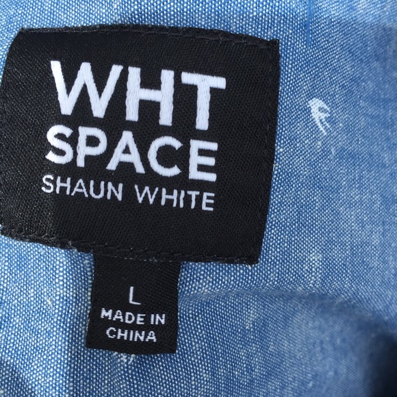 WHT Space Cotton & Linen Bird print Shirt size L - Picture 7 of 7